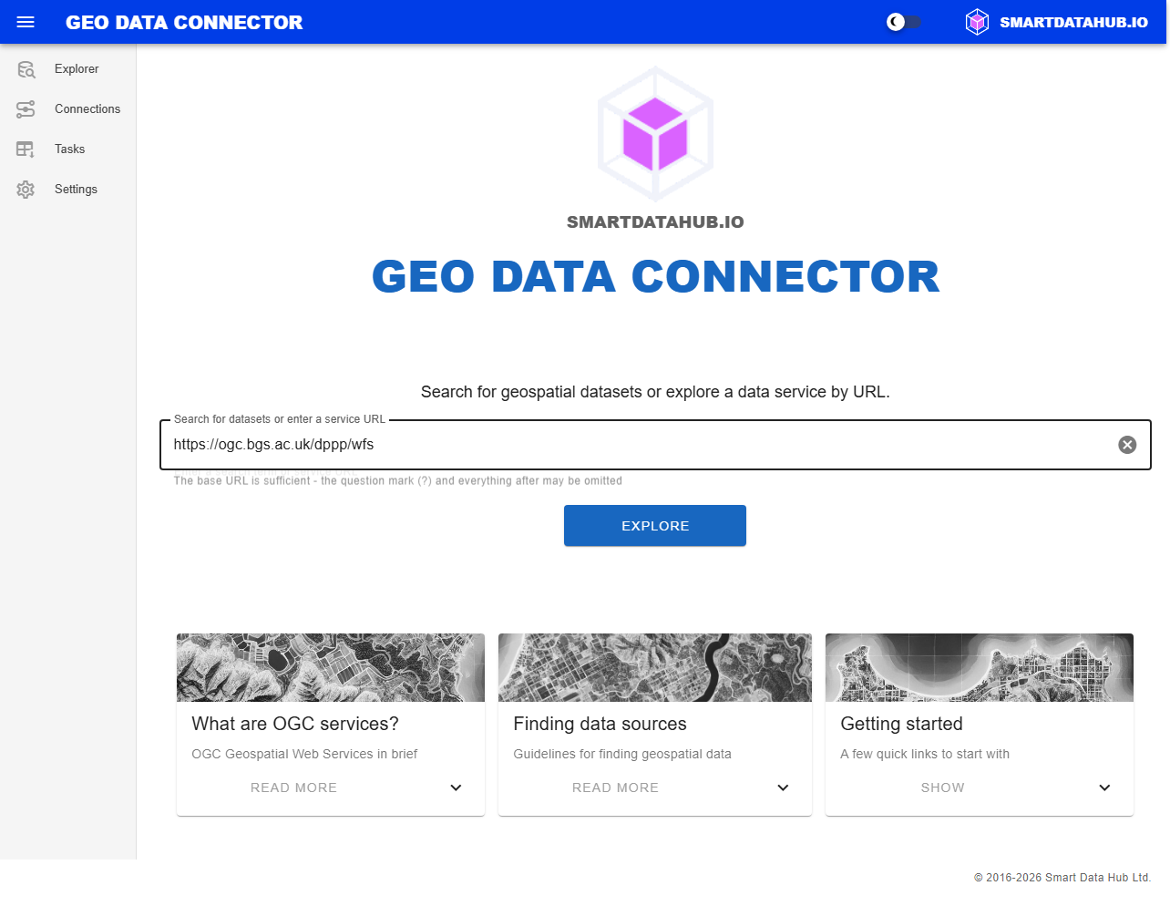 Main Application Menu