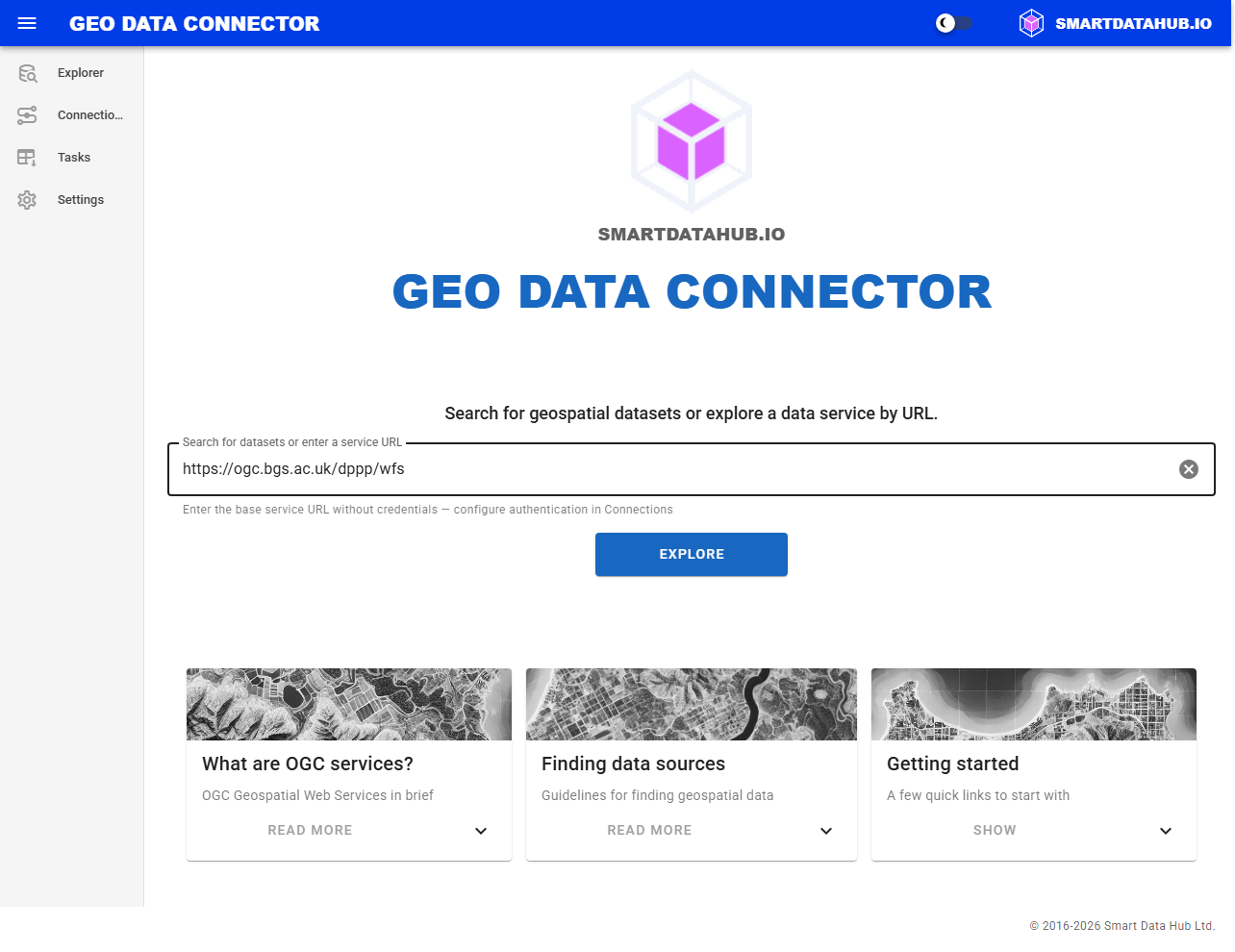 Main Application Menu