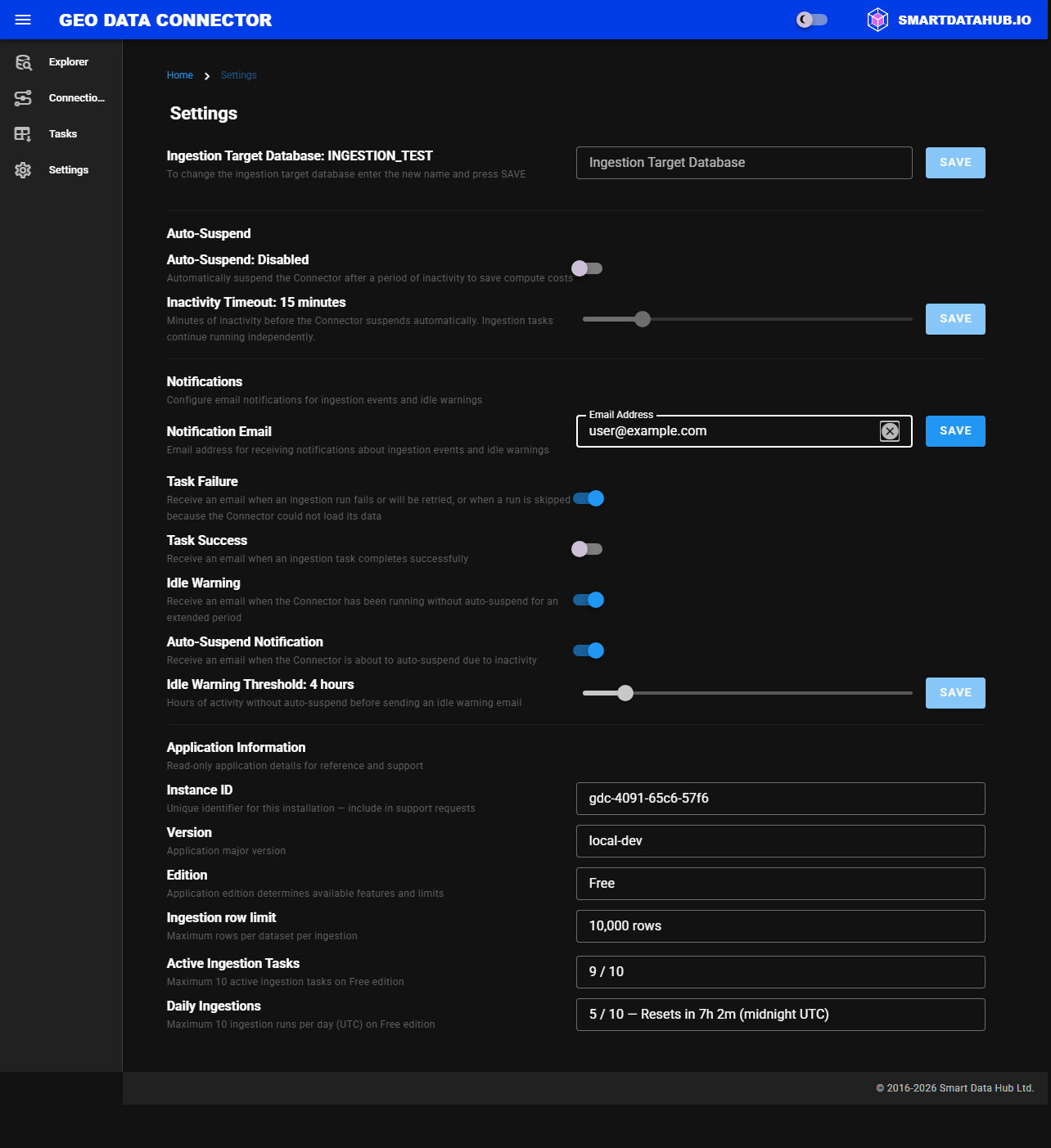 Application Settings