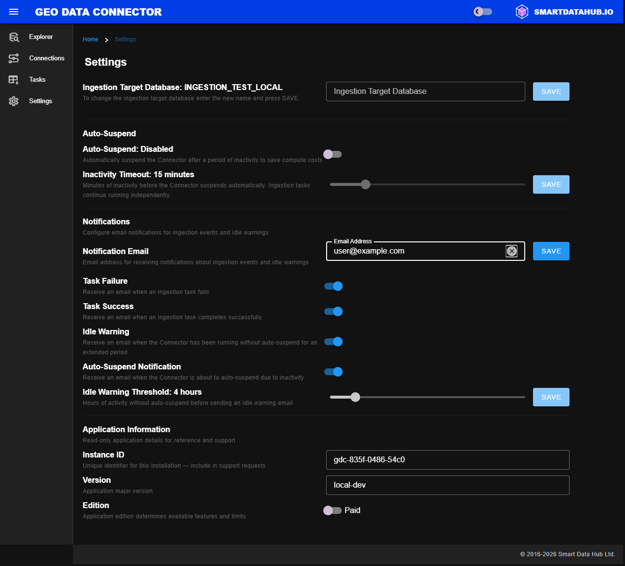 Application Settings