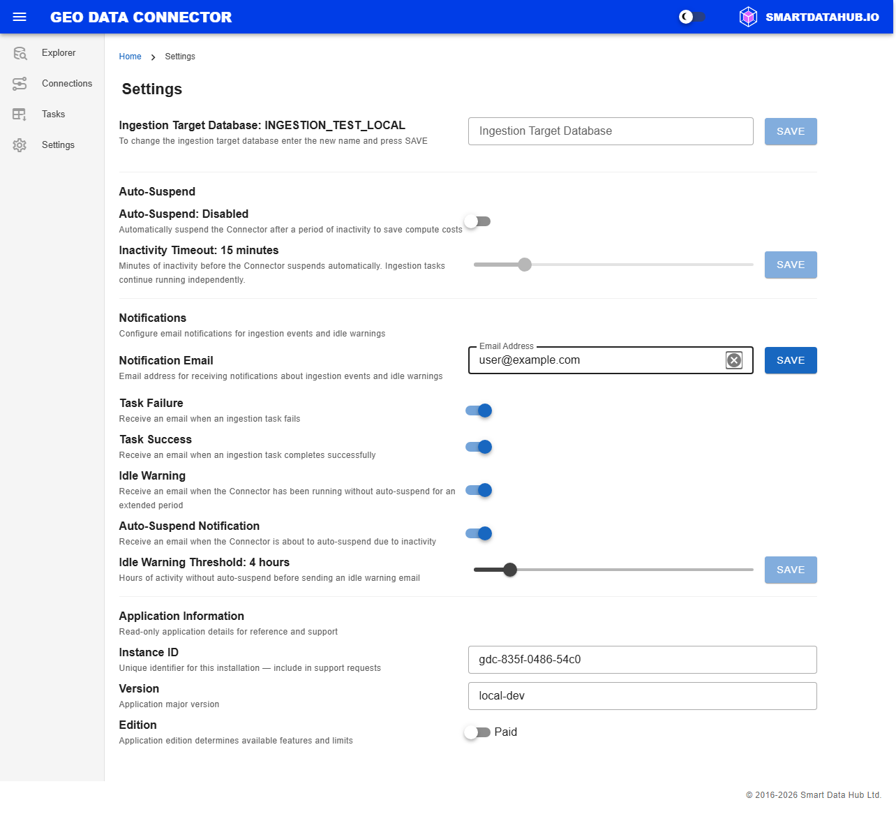 Application Settings
