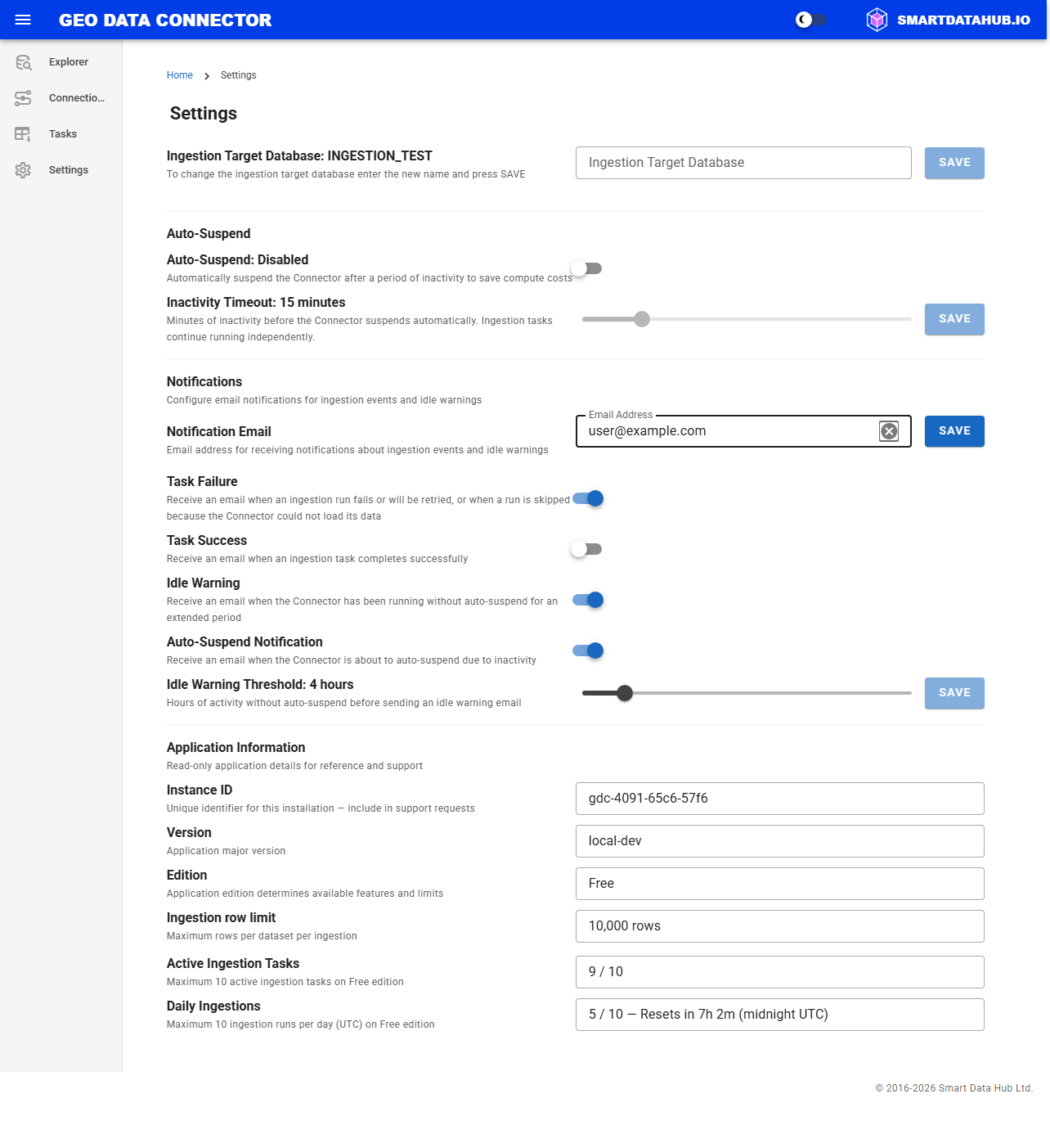 Application Settings