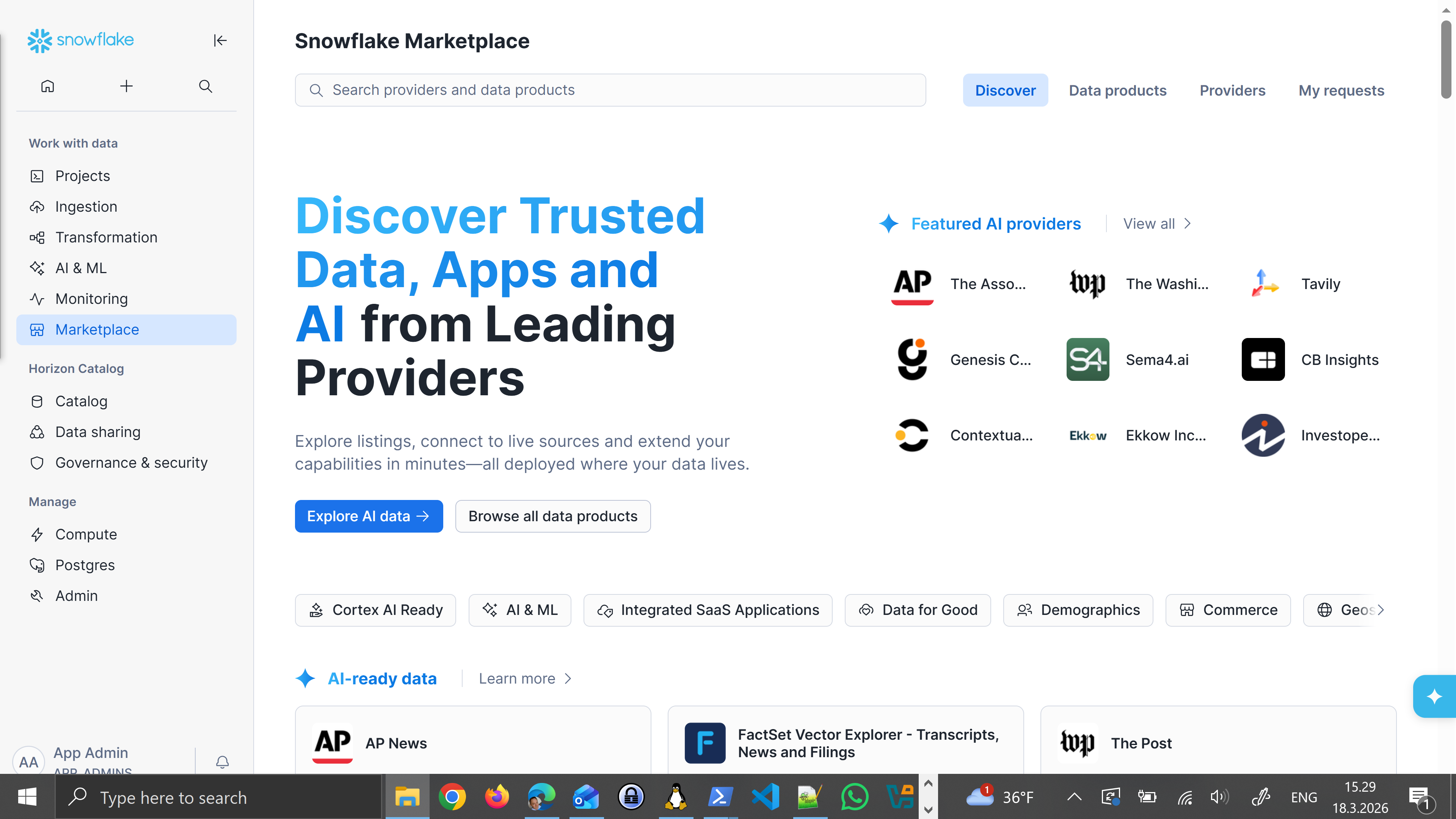 Access Snowflake Marketplace